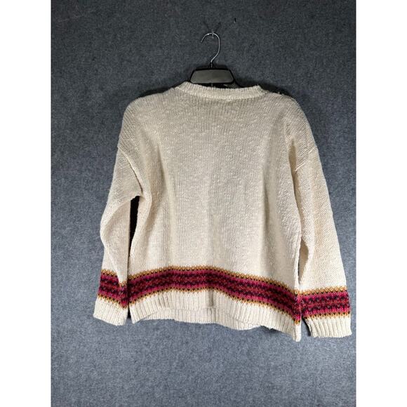 Reference Point Sweater Womens S Petite‎ Embroidered Textured Grannycore Floral - Picture 5 of 6